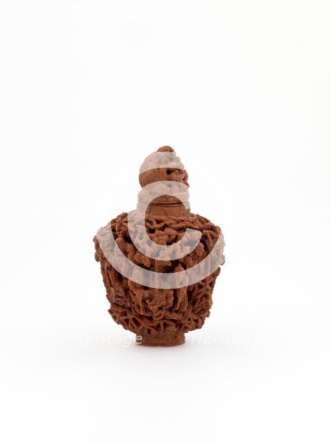 Snuff bottle with lid, 18th century. Creator: Unknown.