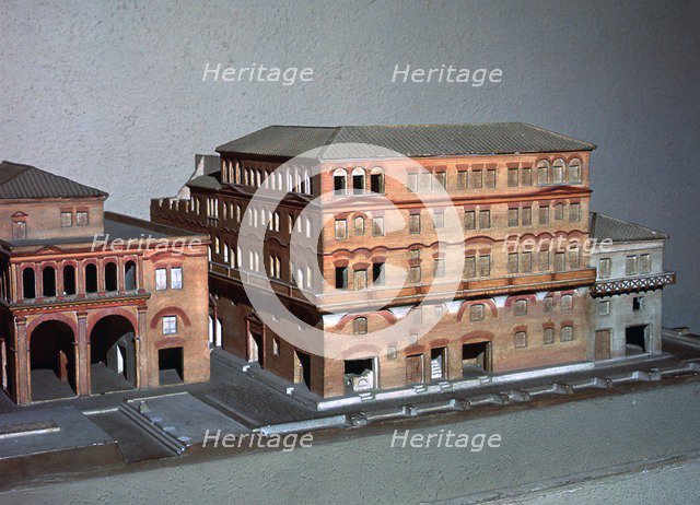Model of a Roman apartment house, 2nd century. Artist: Unknown