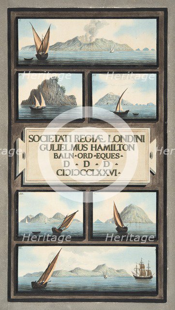 Title Page and Fronticepiece from 'Campi Phlegraei: Observations on the Volcanoes of the Two Sicilie