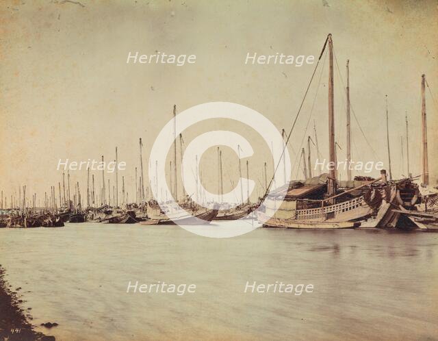 Japanese Junks, Nagasaki, 1870s-1890s. Creator: Kusakabe Kimbei.