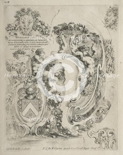 Collection of Various Caprices and New Designs of Cartouches and Ornaments: No. 2. Creator: Stefano Della Bella (Italian, 1610-1664).
