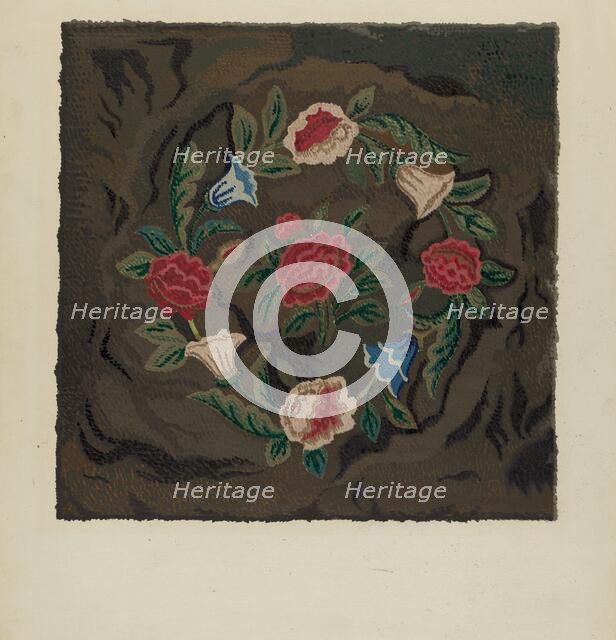 Hooked Rug, c. 1936. Creator: Jules Lefevere.