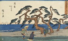 "The Murmuring Pines at Hamamatsu" from the series Fifty-three..., between c1841 and c1842. Creator: Ando Hiroshige.