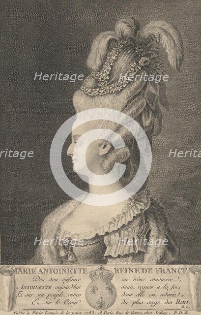 Marie Antoinette, Queen of France, 1783. Creator: Jean-Baptiste Isabey.