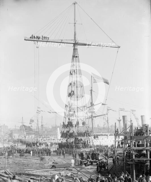 Spectators on day of launching of U.S.S. Maine, 1889. Creator: Unknown.