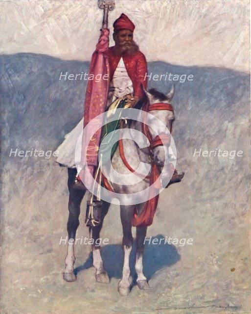 'A Jaipur Horseman', 1903. Artist: Mortimer L Menpes.