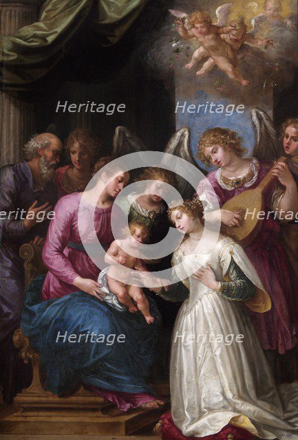 'The Mystic Marriage of St Catherine', 17th century. Artist: Unknown.