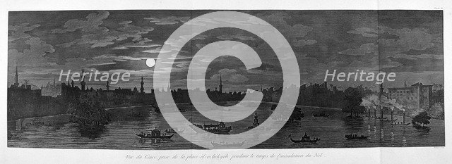 'A View of Cairo, During the Flood', c1808.  Artist: Baltard