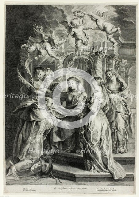 St. Ildefonso before the Virgin, 1638. Creator: Jan Witdoeck.