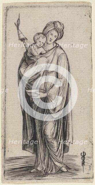 Woman and Child with Distaff. Creator: Jacopo de' Barbari.