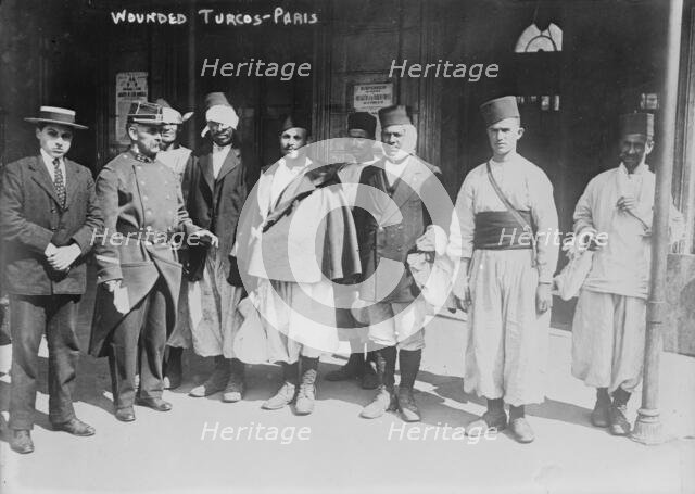Wounded Turcos in Paris, 1914. Creator: Bain News Service.