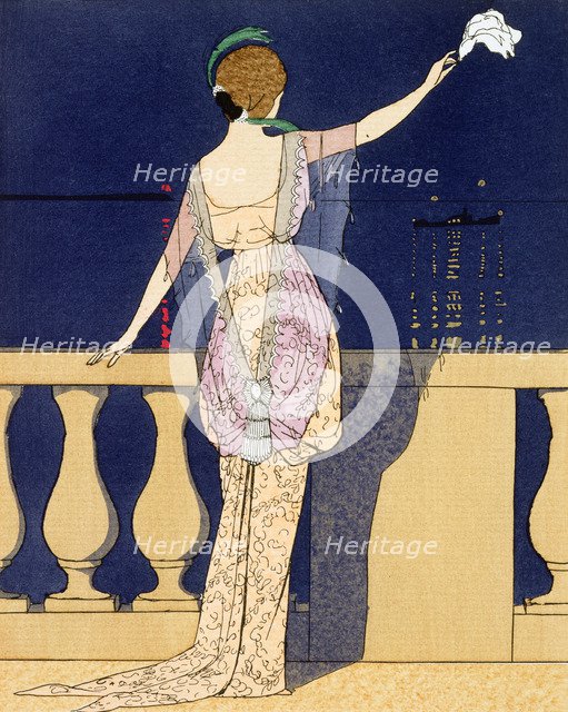 'Farewell at Night', c1910s. Artist: Georges Barbier