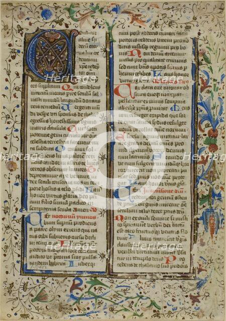 Illuminated Initial "A" from a Psalter or Breviary, c. 1450s. Creator: Unknown.