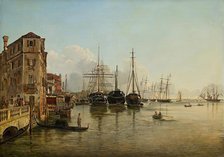 View from Strada Nuova [today Via Garibaldi] towards the Giardini Pubblici in Venice, 1834. Creator: Rudolf von Alt.