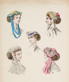 Fashion plate - Journal des Demoiselles, 1868. Creator: Unknown.