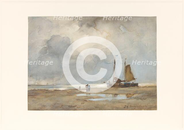 View of the beach, c.1895. Creator: Jan Hendrik Weissenbruch.