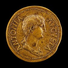 Antonia, 36 B.C.-A.D. c. 38, Daughter of Mark Antony and Octavia [obverse]. Creator: Giovanni da Cavino.