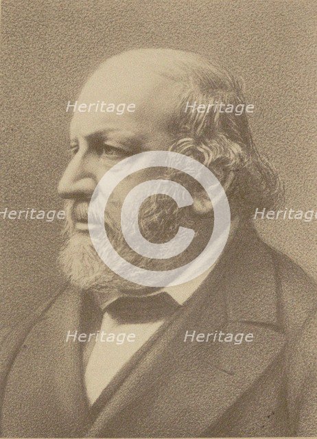 Portrait of the composer Ferdinand von Hiller (1811-1885) , 1880.