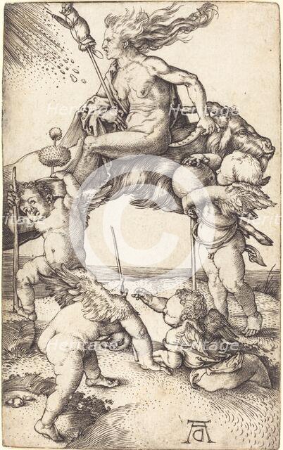 Witch Riding on a Goat, c. 1500/1501. Creator: Albrecht Durer.