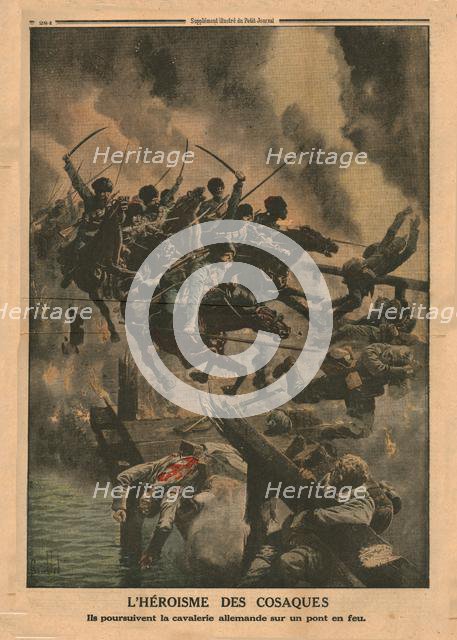 The heroism of the Cossacks, 1915. Creator: Unknown.