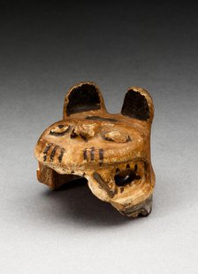 Vessel Fragment in the Form of a Feline Head, A.D. 600/1000. Creator: Unknown.