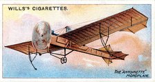 'Antoinette' monoplane of French aviator Hubert Latham, c1910. Artist: Unknown