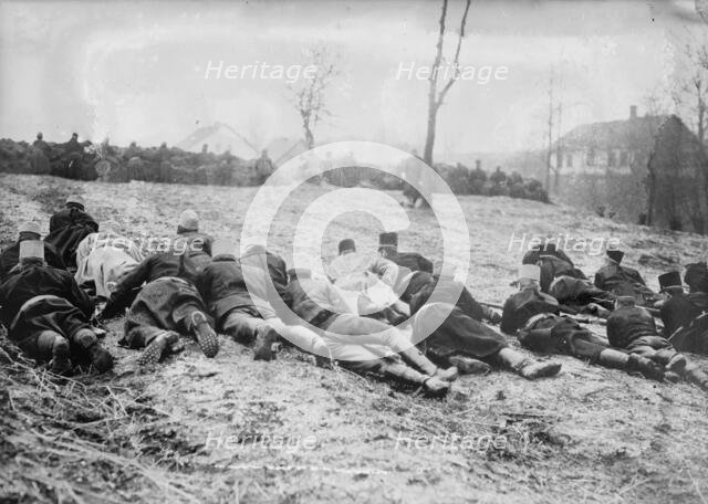 Austrians in captured Russian Trench, Galicia, 29 June 1915. Creator: Bain News Service.