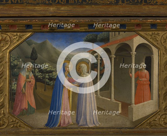 The Visitation (The Annunciation retable with 5 Predella scenes), 1430-1432. Artist: Angelico, Fra Giovanni, da Fiesole (ca. 1400-1455)