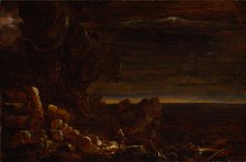 The Pilgrim of the World at the End of His Journey (study for the series, The Cross and the World),  Creator: Thomas Cole.