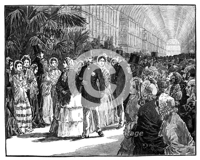 Royal and Imperial visit to the Crystal Palace, 1850s, (c1888).Artist: William Barnes Wollen