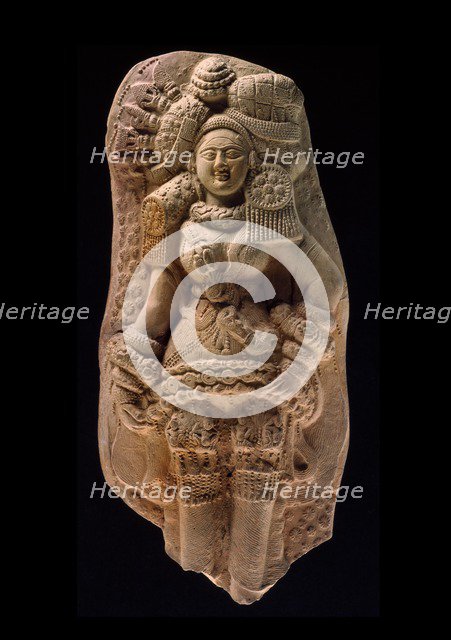 Plaque with yakshi (nature spirit) or mother goddess, 2nd century BC. Artist: Unknown.