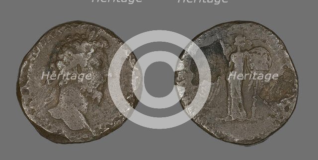 Coin Portraying Emperor Marcus Aurelius, 161-180 (166?). Creator: Unknown.