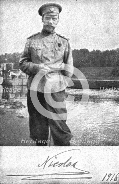 ''Les derniers jours des Romanof; Le empereur', 1916. Creator: Unknown.