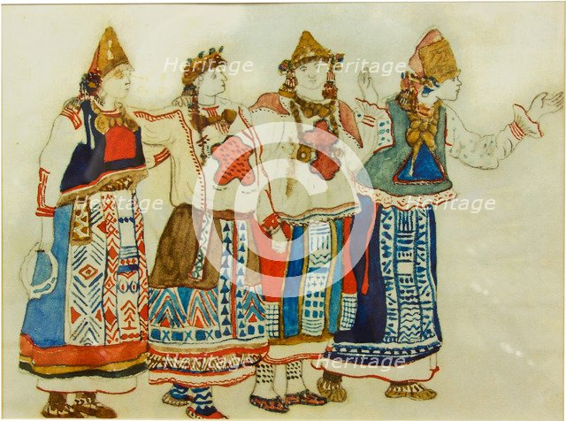 Costume design for the opera Snow Maiden by N. Rimsky-Korsakov.