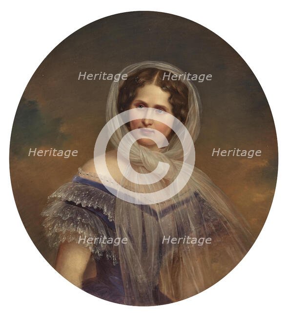 Portrait of Princess Hildegard of Bavaria (1825-1864), Duchess of Teschen. Creator: Schrotzberg, Franz (1811-1889).