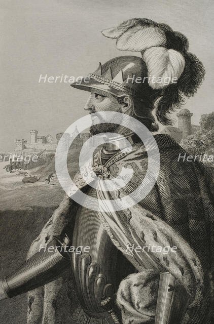 Henry II of Castile, (1334-1379), called Henry of Trastamara or the Fratricidal, 1853.  Creator: Antonio Roca Sallent.