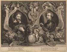 Rubens and van Dyck, a Double Portrait. Creator: Paulus Pontius.