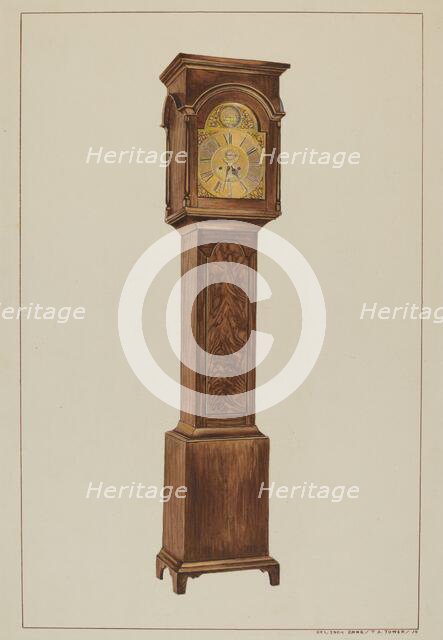 Grandfather Clock, c. 1938. Creator: Ernest A Towers Jr.