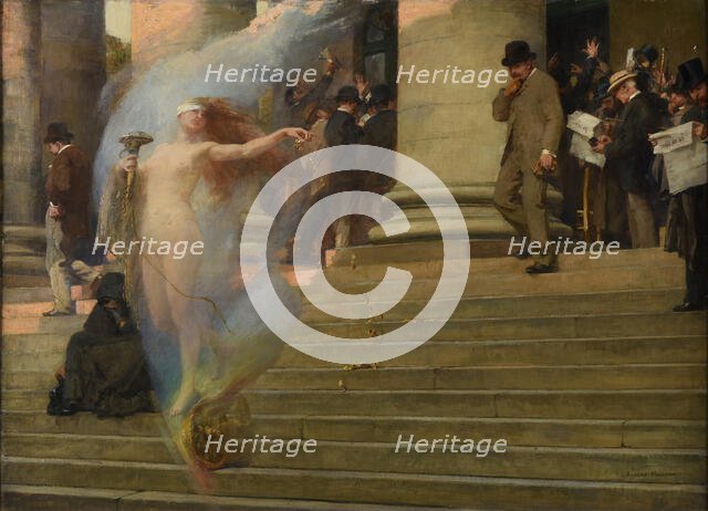 La Fortune passe, 1895. Creator: Maignan, Albert Pierre-René (1845-1908).