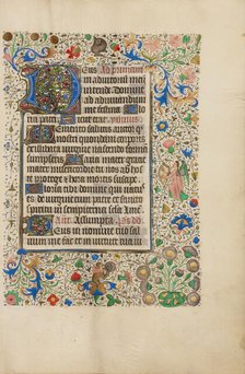 Decorated Text Page; Llangattock Hours, 1450s. Creator: Unknown.