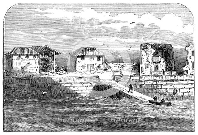 The Civil War in Spain: ruined houses at Las Carenas, 1874. Creator: Unknown.