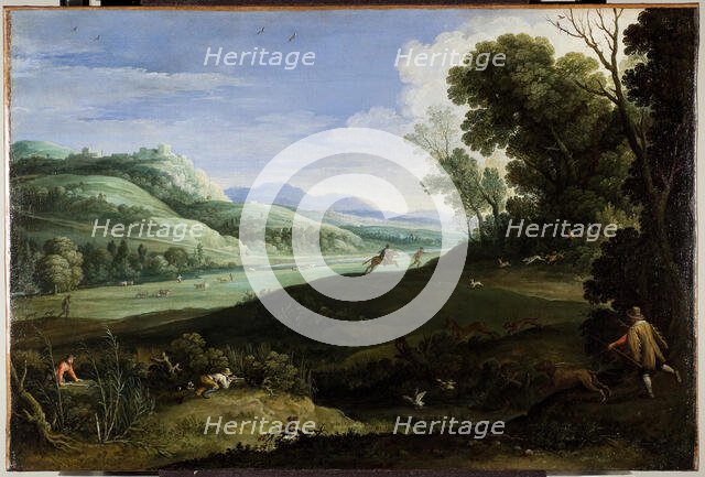Landscape with Hunters, 1619. Creator: Paul Brill.