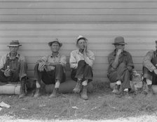 Bindle stiffs in town three weeks before opening of Klamath..., Tule Lake, Siskiyou County, CA, 1939 Creator: Dorothea Lange.