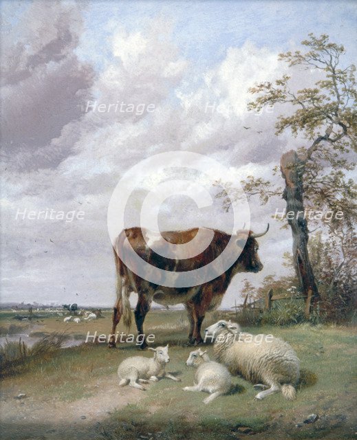 'Canterbury Meadows', 19th century.                          Artist: Thomas Sidney Cooper