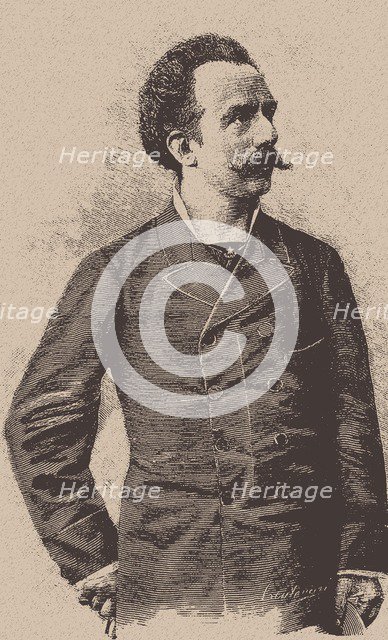 Portrait of the composer and conductor Franco Faccio (1840-1891), .