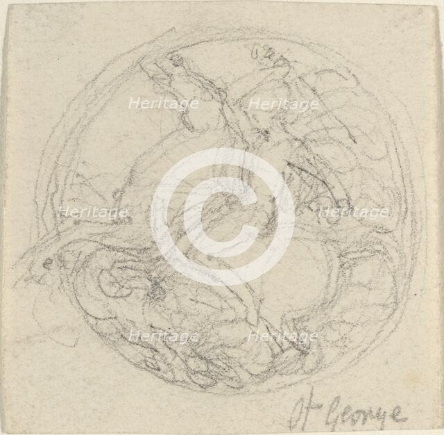 Design for a Medal Representing Saint George and the Dragon, c. 1800?. Creator: John Flaxman.