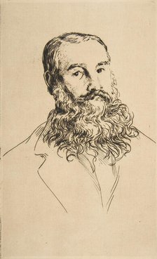 Portrait of Charles Leland, 1871. Creator: Felix Bracquemond.