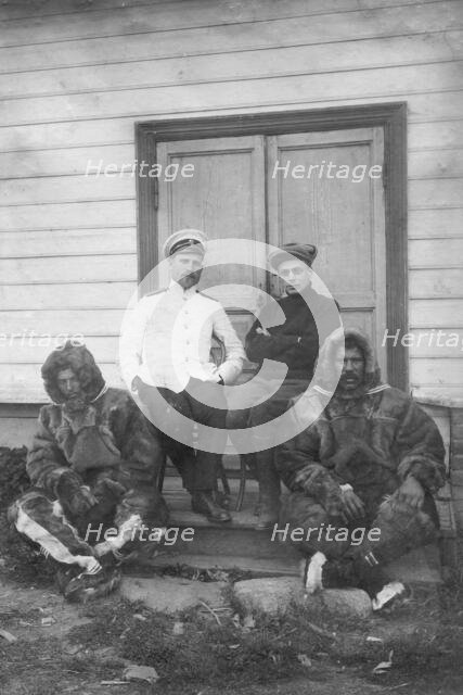 Georgii Iakovlevich Sedov, Vladimir Iul'evich Vize, and Members of the Expedition..., 1912. Creator: Mikhail Alekseevich Pavlov.