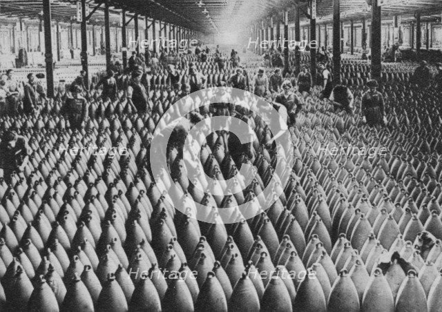 A munitions factory, World War I, 1917 (1938). Artist: Horace Walter Nicholls.