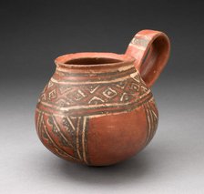 Miniature Single-Handled Jar with Textile-like Pattern, A.D. 1450/1532. Creator: Unknown.